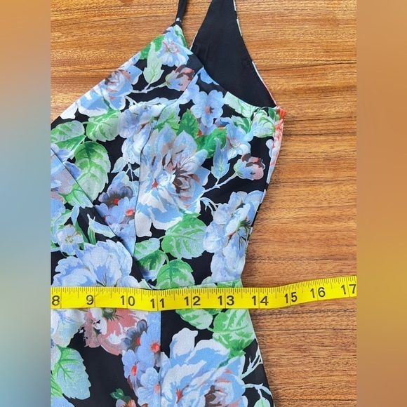 Lulus Effortless Energy Floral Multi Print Asymmetrical Maxi Dress size small - Picture 12 of 13